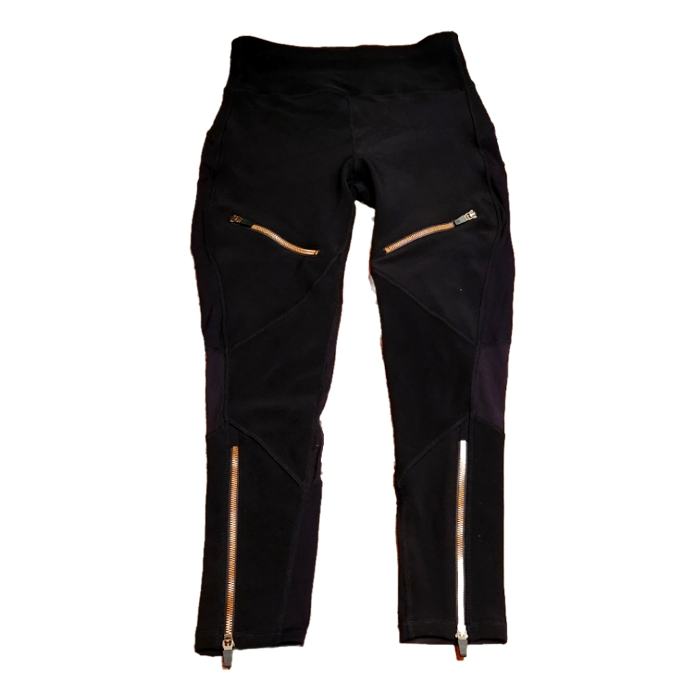 Sweaty Betty 7/8 Zipper Leggings - Black - Small